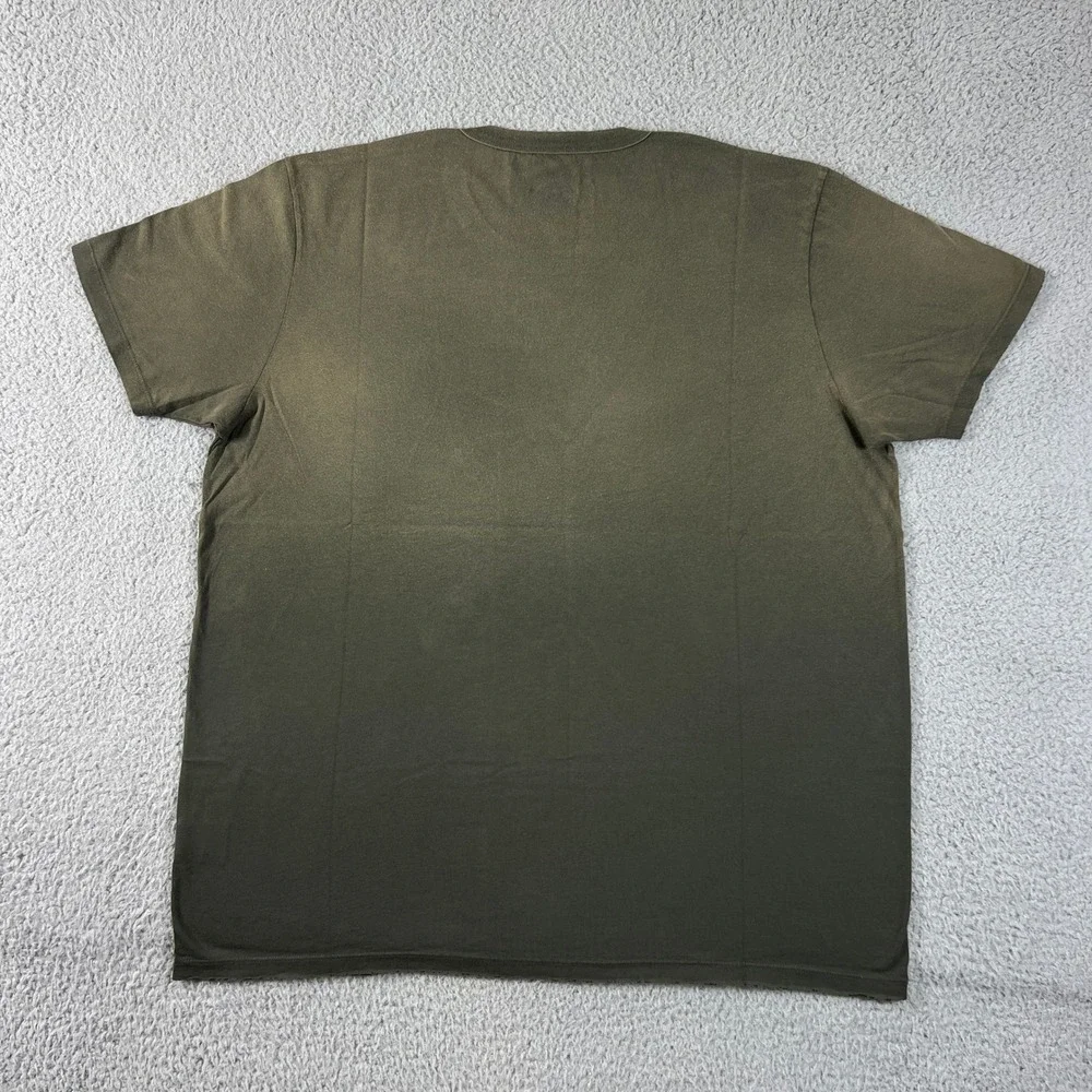 True Religion Graphic T-Shirt Men's 3XL Peace Sign FREEDOM Olive Green VTG NWT